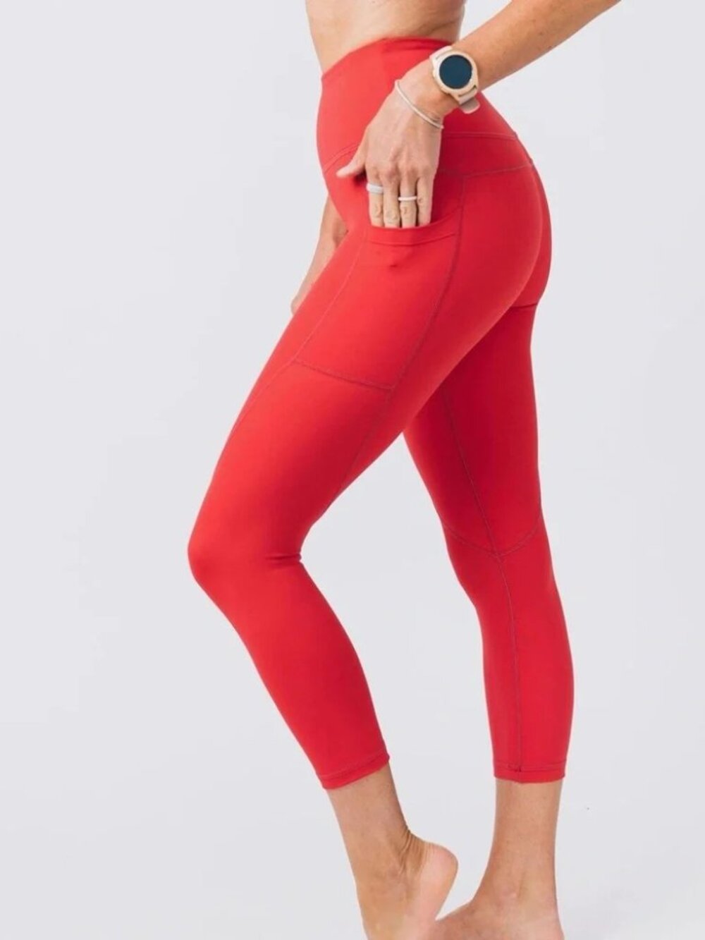Zyia Red Pocket Light n Tight Hi-Rise Capri 20" (16-18) - NWT